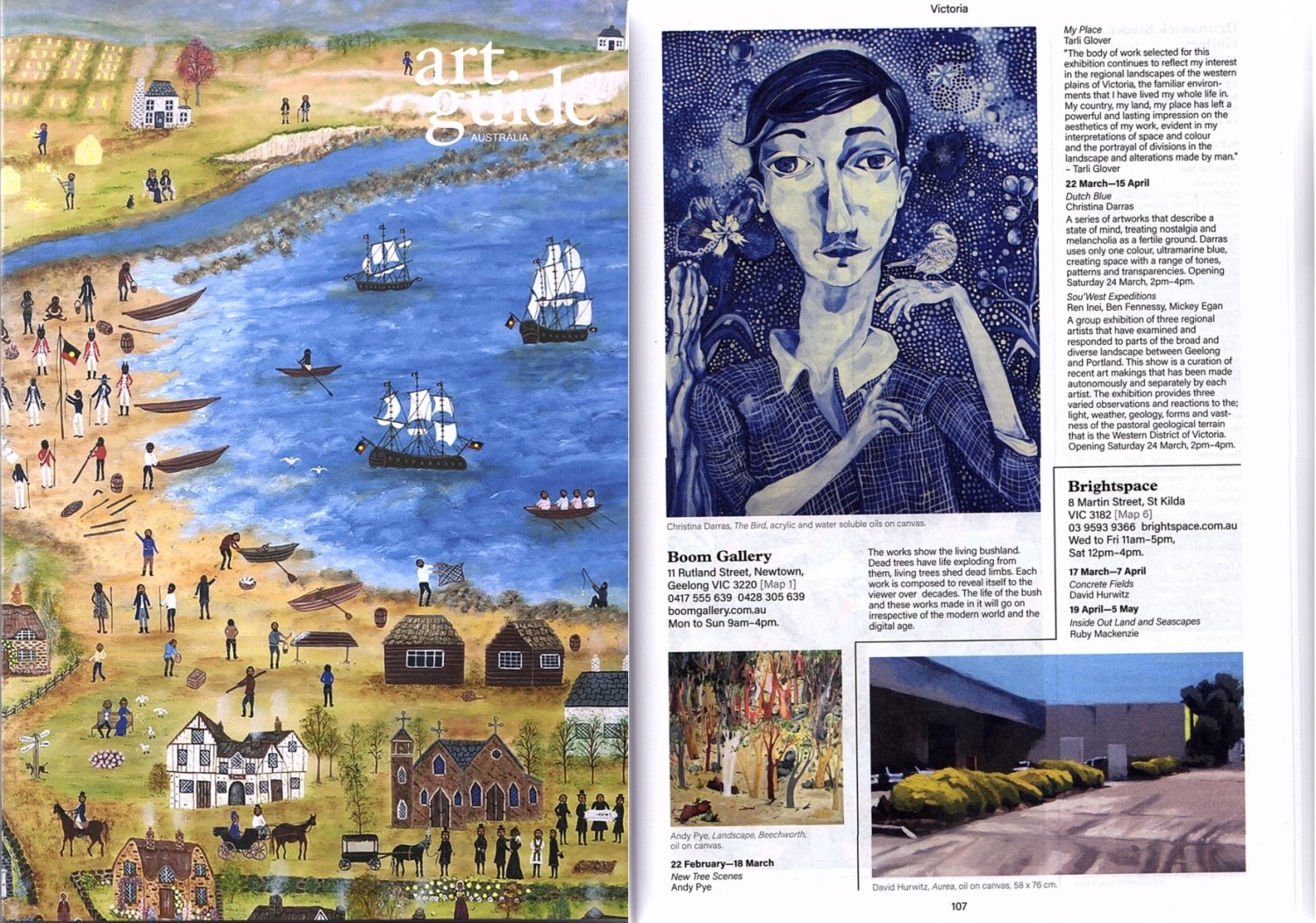 Art Guide Australia – Boom Gallery – Dutch Blue – 2018